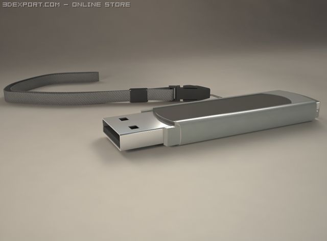 usb flash 3D Model .c4d .max .obj .3ds .fbx .stl .blend 