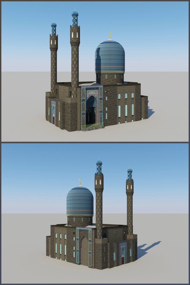 mosque Modèle 3D .c4d .max .obj .3ds .fbx .stl .blend 
