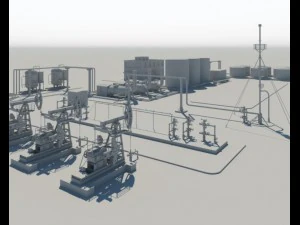 skorupa fabryki ropy Model 3D
