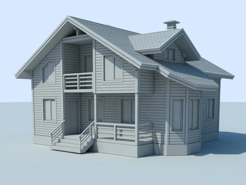 cottage001 3D Model .c4d .max .obj .3ds .fbx .stl .blend 