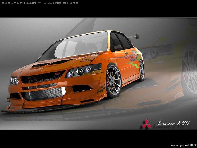 lanser evo 9 3D Modell .c4d .max .obj .3ds .fbx .stl .blend