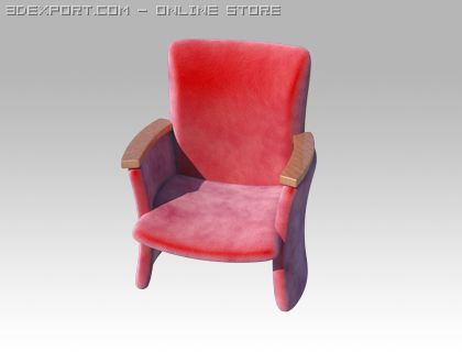 armchair 3D 모델 .c4d .max .obj .3ds .fbx .stl .blend