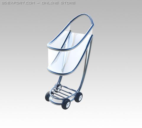 shoping cart Model 3D .c4d .max .obj .3ds .fbx .stl .blend 