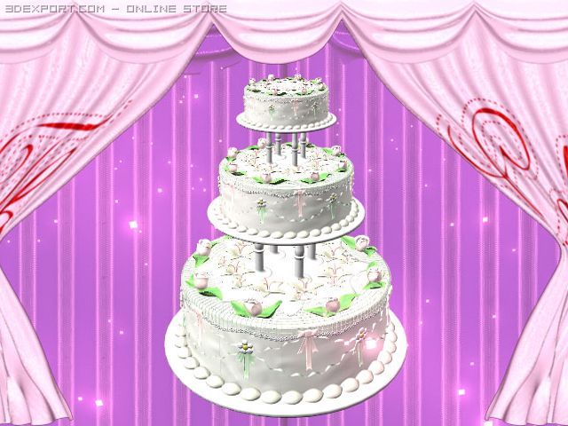 cake Modello 3D .c4d .max .obj .3ds .fbx .stl .blend 