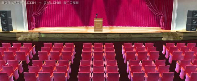 theatre 3D Model .c4d .max .obj .3ds .fbx .stl .blend 