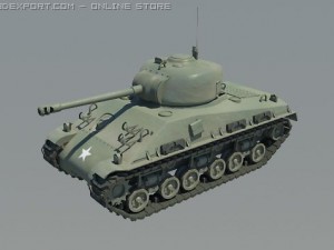 sherman m4 Model 3D