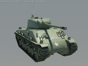 sherman m4 3D Модель