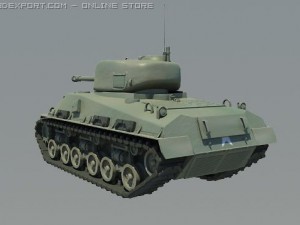 sherman m4 3D Модель
