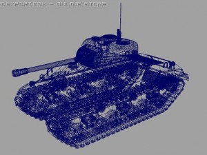 sherman m4 3D Модель