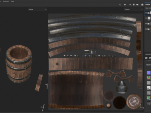 Barrel - game style low poly model Modelo 3D