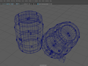 Barrel - game style low poly model Modelo 3D