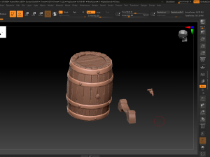 Barrel - game style low poly model Modelo 3D