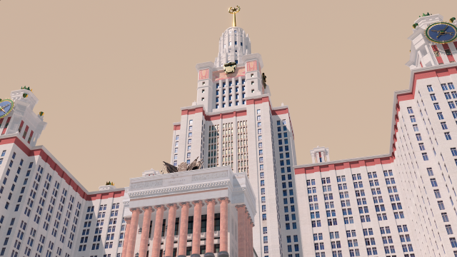 Moscow State University MGU 3D Модель .c4d .max .obj .3ds .fbx .stl .blend 