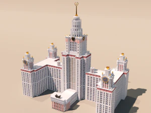 Moscow State University MGU 3D Model