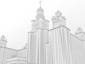 Moscow State University MGU 3D Model