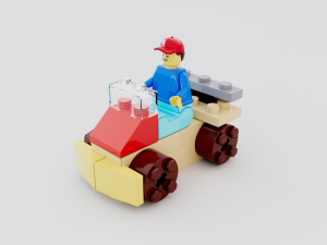 Lego Car Character Model 3D