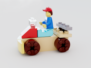 Lego Car Character 3D Модель