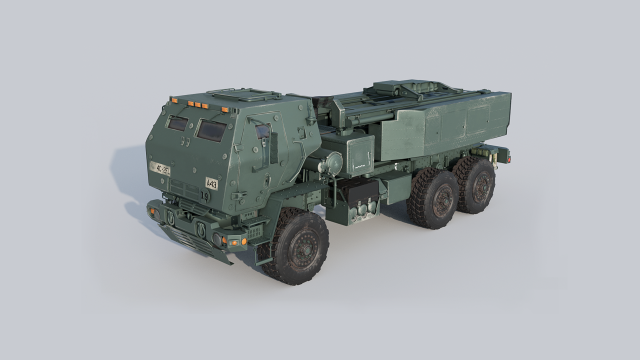 M142 HIMARS multiple rocket launcher Modelo 3D .c4d .max .obj .3ds .fbx .stl .blend 