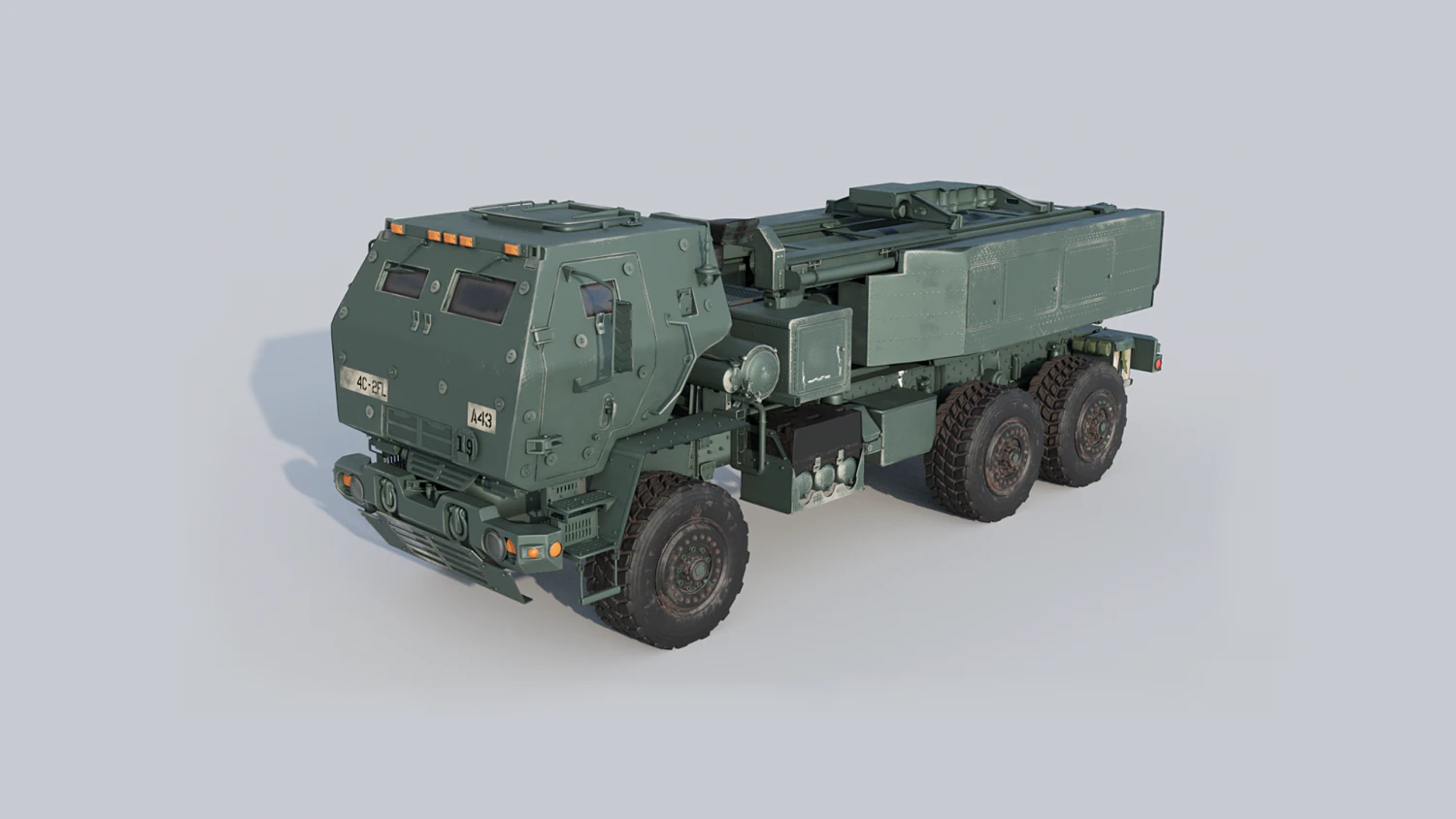M142 HIMARS multiple rocket launcher 3D Model .c4d .max .obj .3ds .fbx .stl .blend