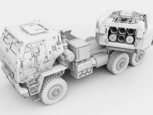 M142 HIMARS multiple rocket launcher 3D Model