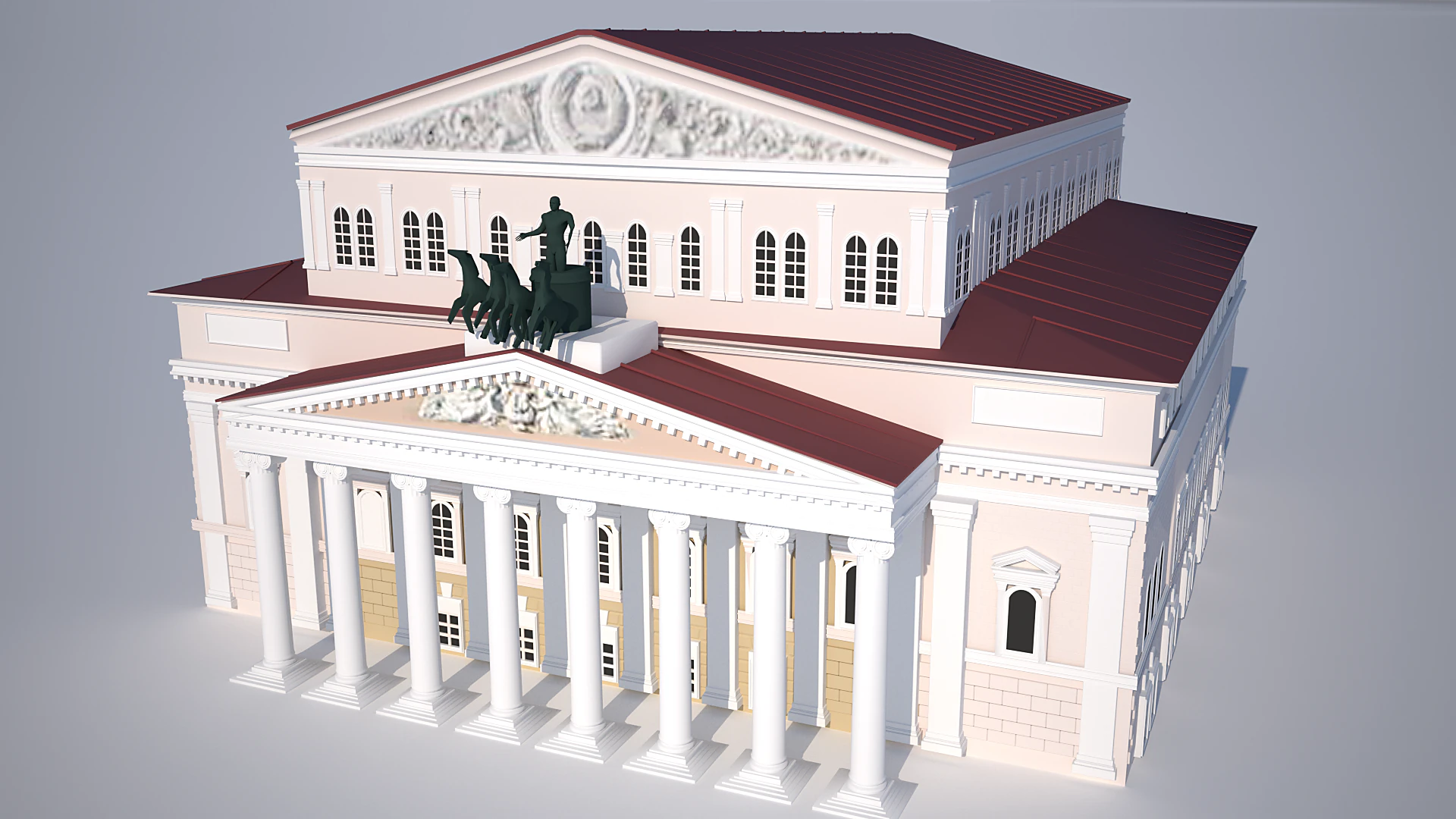 Theatre Bolshoi 3D Model .c4d .max .obj .3ds .fbx .stl .blend 