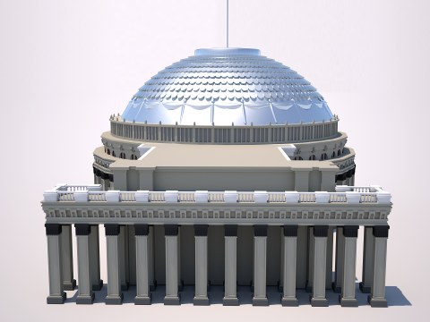 Opera and Ballet Theatre Novosibirsk 3D Model