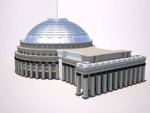 Opera and Ballet Theatre Novosibirsk 3D Model