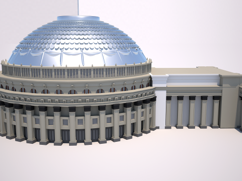 Opera and Ballet Theatre Novosibirsk 3D Model