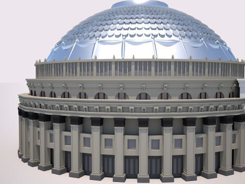 Opera and Ballet Theatre Novosibirsk 3D Model