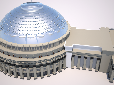 Opera and Ballet Theatre Novosibirsk 3D Model