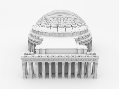 Opera and Ballet Theatre Novosibirsk 3D Model