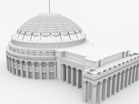 Opera and Ballet Theatre Novosibirsk 3D Model
