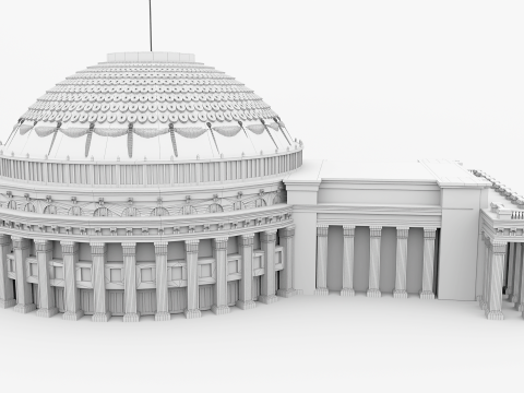 Opera and Ballet Theatre Novosibirsk 3D Model