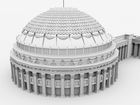 Opera and Ballet Theatre Novosibirsk 3D Model