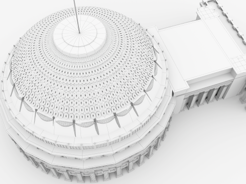 Opera and Ballet Theatre Novosibirsk 3D Model