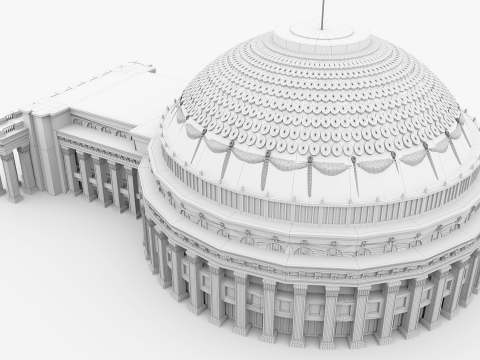 Opera and Ballet Theatre Novosibirsk 3D Model