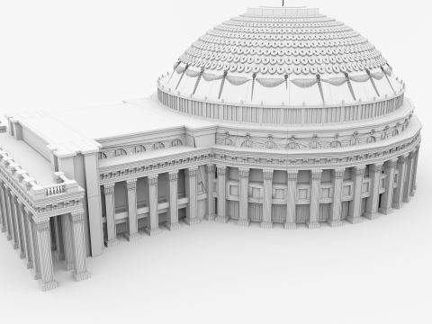 Opera and Ballet Theatre Novosibirsk 3D Model