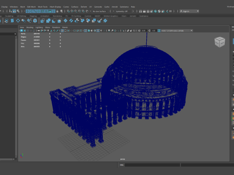 Opera and Ballet Theatre Novosibirsk 3D Model