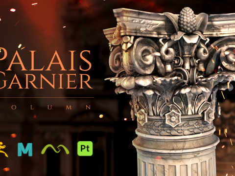 Palais Garnier Column 3D Model