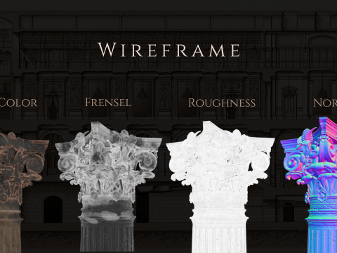 Palais Garnier Column 3D Model