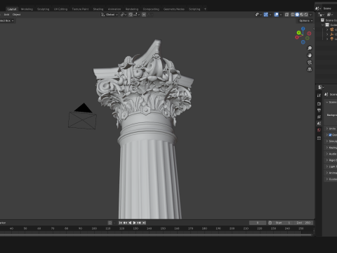 Palais Garnier Column 3D Model