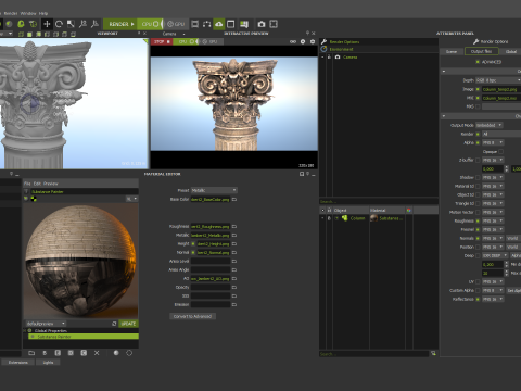 Palais Garnier Column 3D Model