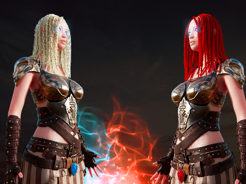 GAME-READY 3D Character - Diana Diamond Modello 3D