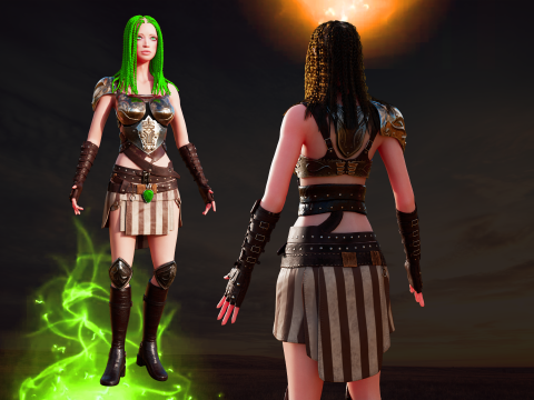 GAME-READY 3D Character - Diana Diamond 3D मॉडल