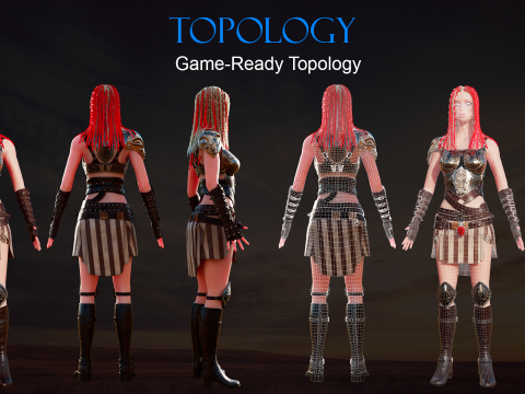 GAME-READY 3D Character - Diana Diamond 3D मॉडल