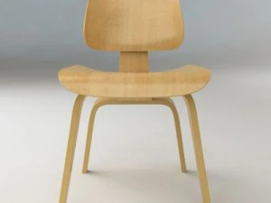 eames dining chair wood legs 3D Model