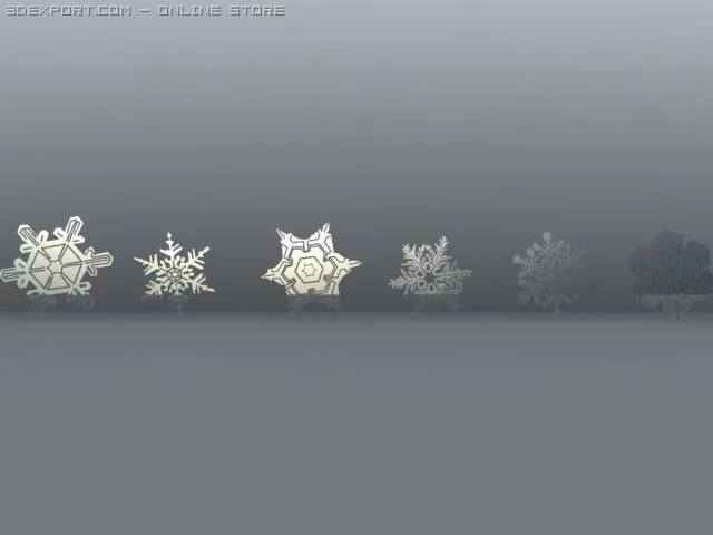 snow objects 6 pieces 3D Model .c4d .max .obj .3ds .fbx .stl .blend 