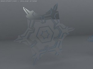 snow objects 6 pieces Modèle 3D