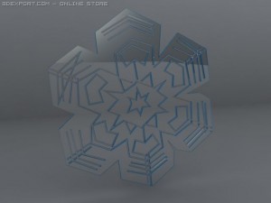 snow objects 6 pieces Modèle 3D