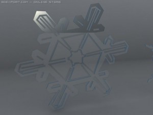 snow objects 6 pieces Modèle 3D